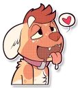 😚 emoji Cinnamon Wild Dog Telegram sticker 9 of 36