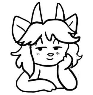 😏 emoji Nikoriel doodle pack Telegram sticker 2 of 22