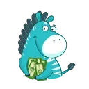 🤑 emoji Minty Zebra Telegram sticker 16 of 20