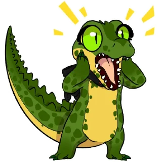 😱 Pancake Crocodile, sticker Telegram 8 sur 53