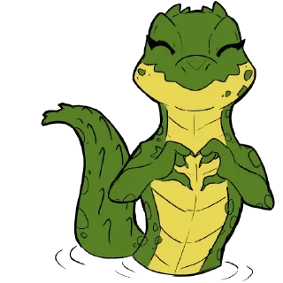 🥰 Pancake Crocodile, sticker Telegram 18 sur 53