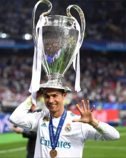 🦍 CRISTIANO RONALDO 5 CHAMPIONS, Telegram sticker 1 of 7
