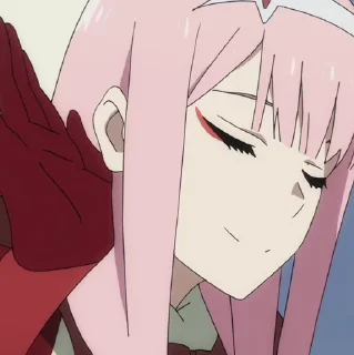 🦜 Zero Two by @aratickers, sticker Telegram 7 sur 50
