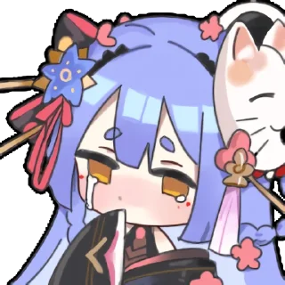 🥺 阿梓从小就很可爱 UP 主大表情 @azusa_channel, стикер Telegram 10 из 16