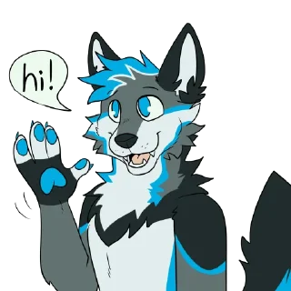 👋 Knox the Wolf, стікер Telegram 6 з 16