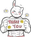 ☺️ Rabbo the Muscle Rabbit, sticker Telegram 11 sur 40