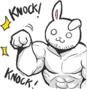 👊 Rabbo the Muscle Rabbit, sticker Telegram 24 sur 40