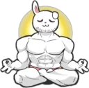 😌 Rabbo the Muscle Rabbit, sticker Telegram 6 sur 40