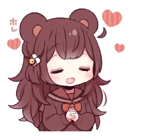 😌 Garotinha urso amável - @oneesanstickers, sticker Telegram 11 sur 40