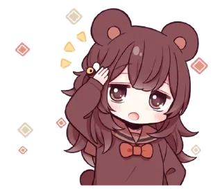 😯 Garotinha urso amável - @oneesanstickers, sticker Telegram 3 sur 40