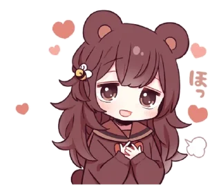 🥰 Garotinha urso amável - @oneesanstickers, sticker Telegram 7 sur 40