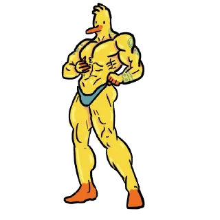 💪 Muscle Duck, стикер Telegram 20 из 90