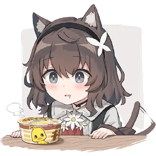 🍜 フィオちゃん, стикер Telegram 6 из 50