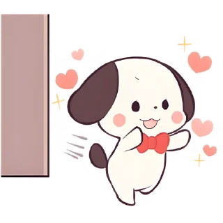 🥰 emoji Маленький щенок @Nyasticks Telegram sticker 2 of 41