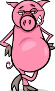⭐️ emoji Свиньи 🐷❤️💪🏿 @Stikerhi_bot Telegram sticker 5 of 14