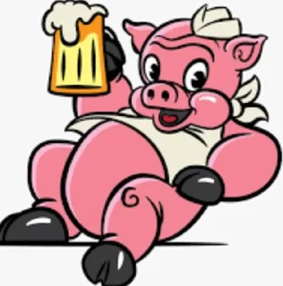 ⭐️ emoji Свиньи 🐷❤️💪🏿 @Stikerhi_bot Telegram sticker 2 of 14