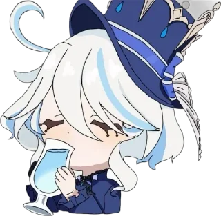 💧 emoji Chibi Furina :: @Furina_lover Telegram sticker 17 of 73