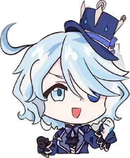 💧 emoji Chibi Furina @anime4_arts Telegram sticker 1 of 61