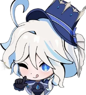 💧 emoji Chibi Furina :: @Furina_lover Telegram sticker 13 of 73