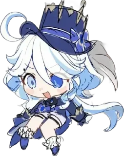 💧 emoji Chibi Furina @anime4_arts Telegram sticker 12 of 61