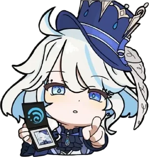 💧 emoji Chibi Furina :: @Furina_lover Telegram sticker 11 of 73