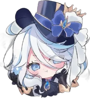 💧 emoji Chibi Furina :: @Furina_lover Telegram sticker 5 of 73