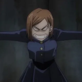 😃 emoji Кугисаки Нобара. АААААААА Telegram sticker 8 of 20