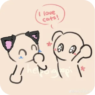 🐱 emoji ❤l Love you❤ Telegram sticker 3 of 120