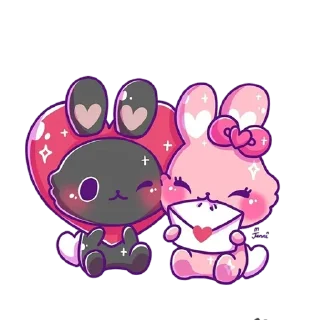💌 emoji Bunny @stickersb2b Telegram sticker 10 of 44