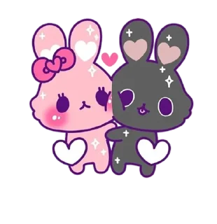 😍 emoji Bunny @stickersb2b Telegram sticker 13 of 44