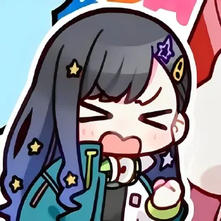 😣 emoji An Shiraishi @fiveforstickers Telegram sticker 5 of 25