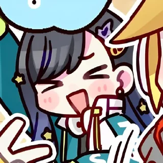 😆 emoji An Shiraishi @fiveforstickers Telegram sticker 13 of 25