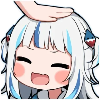 ☺️ emoji Gawr Gura chibi cute 1 Telegram sticker 5 of 16