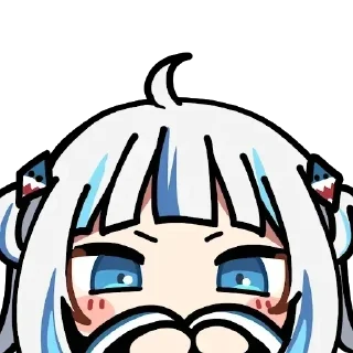 😶 emoji Gawr Gura chibi cute 1 Telegram sticker 15 of 16