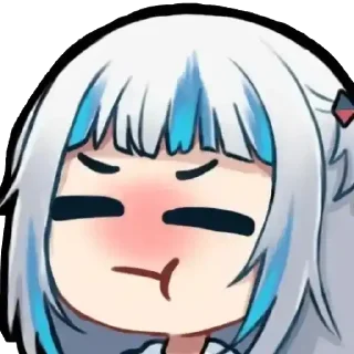 😮‍💨 emoji Gawr Gura chibi cute 1 Telegram sticker 10 of 16