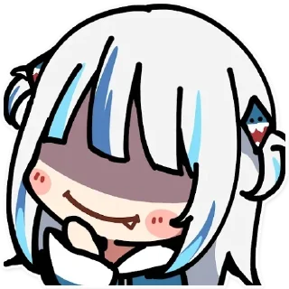 😼 emoji Gawr Gura chibi cute 1 Telegram sticker 12 of 16