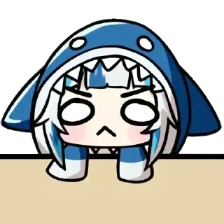 Sticker from Gawr Gura chibi cute 3