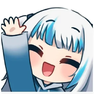 👋 emoji Gawr Gura chibi cute 1 Telegram sticker 13 of 16