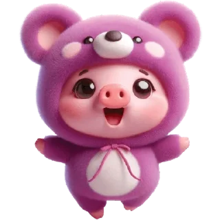 🥳 emoji Свинюшки-медведи @Nyasticks Telegram sticker 11 of 35