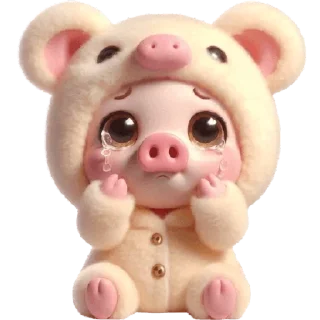 😭 emoji Свинюшки-медведи @Nyasticks Telegram sticker 8 of 35