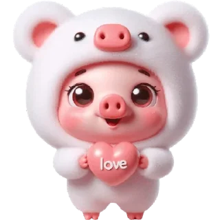 🫶 emoji Свинюшки-медведи @Nyasticks Telegram sticker 1 of 35