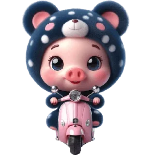 🛵 emoji Свинюшки-медведи @Nyasticks Telegram sticker 7 of 35
