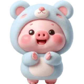 😆 emoji Свинюшки-медведи @Nyasticks Telegram sticker 9 of 35