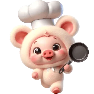 👩‍🍳 emoji Свинюшки-медведи @Nyasticks Telegram sticker 17 of 35