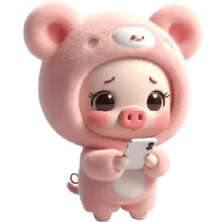 🥺 emoji Свинюшки-медведи @Nyasticks Telegram sticker 10 of 35