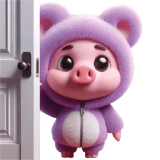 🚪 emoji Свинюшки-медведи @Nyasticks Telegram sticker 18 of 35