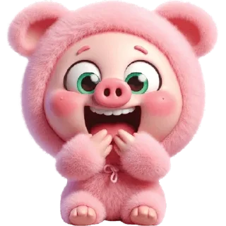 🤪 emoji Свинюшки-медведи @Nyasticks Telegram sticker 22 of 35