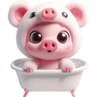 🛀 emoji Свинюшки-медведи @Nyasticks Telegram sticker 23 of 35