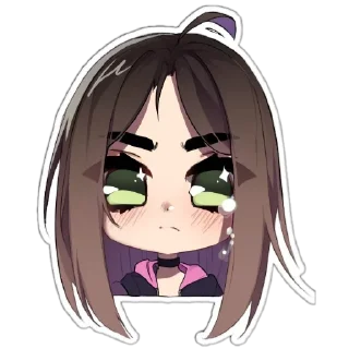 😢 emoji Julenciia twitch ^^, кьют оняме Юля Никольская пак Telegram sticker 23 of 42