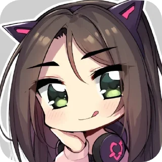 😋 emoji Julenciia twitch ^^, кьют оняме Юля Никольская пак Telegram sticker 7 of 42